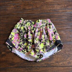 Lululemon Athletica Pink and Green Shorts 4 inch
